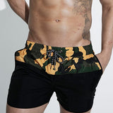 Desmiit Mens Board Shorts Camouflage Patchwork Quick Sea Swim Shorts