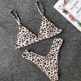 Sexy Snake Print Bikini 2019 bandeau Swimsuit Women