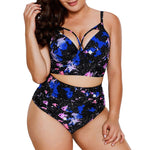 SAGACE 2019 Women High Waist Bikini Swimsuits 5XL Plus Size Swim Wear Bathing Suit Print Biquini Two 2 Piece Swimwear