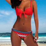 Swimwear Wire Free Fashion Sexy Women's Wear Beach Swimwear Print Bikini