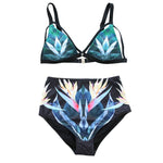 2018 New Summer Women Solid Bikini Set