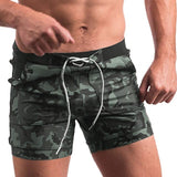 Men New Camo Board Shorts Elastic Waist Pockets Sea Swim Shorts