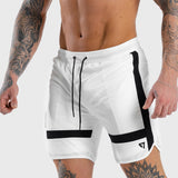 Men Summer Slim Shorts Gym Fitness Bodybuilding Sea Swim Shorts